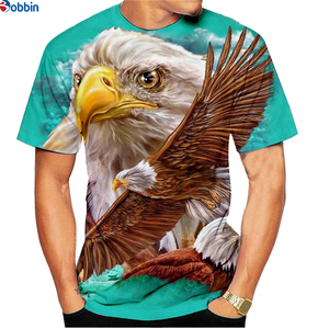 T-shirt pour homme à sublimation, imprimé aigle violet, manches courtes, col rond, coupe décontractée, polyester respirant, tricoté, impression photo - Product Image 5