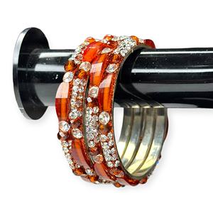 Pulseras de Perlas Naranjas de Imitación en Metal Chapado en Oro, Elegantes para Bodas y Fiestas, Precio al por Mayor Premium, Gran Venta - Product Image 1