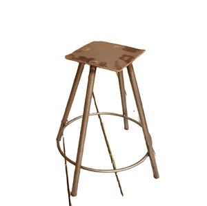 Repose-pieds circulaire en fer antique, meubles de maison, ottoman, tabouret de bar en métal industriel, tabouret de comptoir en acier rustique - Product Image 2