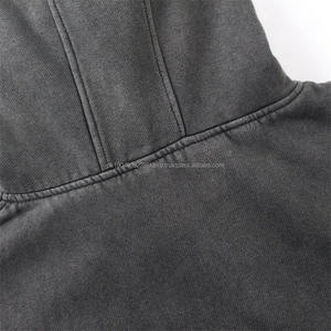 Sweat-shirt à capuche classique pour homme, gris délavé, style hip-hop, vintage, streetwear printemps - Product Image 4