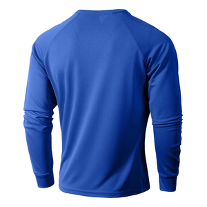 Chemises de sport de compression personnalisées de haute qualité pour hommes, couleur unie, manches longues, respirantes, évacuant l'humidité, séchage rapide - Product Image 2