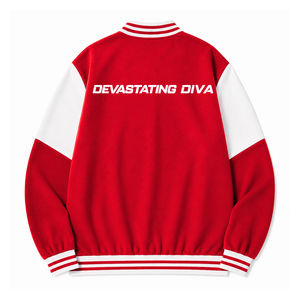 Chaqueta cortavientos personalizada de la hermandad Delta Sigma Theta con logo bordado en rojo y blanco, estilo casual para mujer con forro de poliéster. - Product Image 3