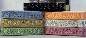 ผ้าลูกไม้ตาข่ายสีดำลายดอกไม้ปักอย่างประณีต เป็นมิตรกับสิ่งแวดล้อม สร้างสรรค์รายละเอียดอันวิจิตรงดงาม ใช้สำหรับชุดเจ้าสาว รองเท้าผ้า และกระเป๋า - Product Image 5