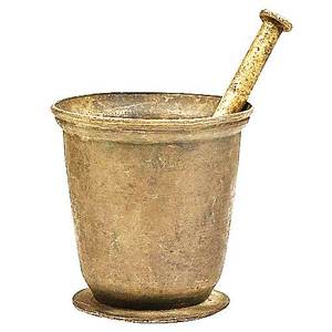 Mortier et pilon en laiton de haute qualité avec finition polie pour le broyage manuel du café et des épices, ustensile de cuisine en métal Imam Dasta - Product Image 3