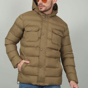 2026 Factory Best Selling Price Coated Canvas Stand Collar Front Logo Customized Puffer <b>Jacket</b> for <b>Running</b> - Product Image 3