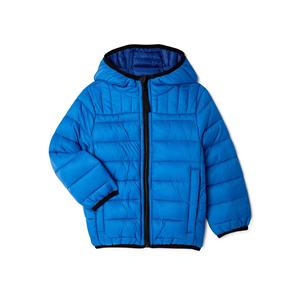 Chaqueta Acolchada con Capucha Naranja, Cierre de Cremallera, Cortavientos, Ligera, Abrigo de Invierno Unisex, Color Sólido Informal, Corte Regular - Product Image 4