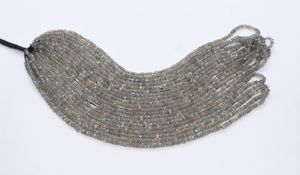 ลูกปัดลาบราดอไรต์สีน้ำเงินสดใสทรงกลมเรียบขนาด 2.5-3 มม. ลูกปัดพลอยลาบราดอไรต์ 16 นิ้ว ลาบราดอไรต์ธรรมชาติทรงกลมเรียบ - Product Image 5