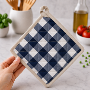Eye Catching Checkered Design Pot Holder 100% Cotton,Yarn Dyed Pot Holders for Kitchen use Manufacturer in India. - Product Image 2