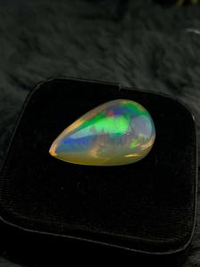 Opale de feu éthiopienne naturelle, cabochon taille marquise, 16,42 ct, multicolore, éclatante, pierre précieuse en vrac pour bijoux et lithothérapie - Product Image 1
