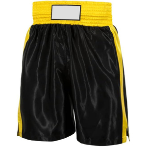Pantalones Cortos de Boxeo Negros Unisex, Corte Regular, Algodón Elástico, Ligeros y Transpirables, para Artes Marciales Mixtas, Talla Adulto, Logotipo en la Espalda - Product Image 5