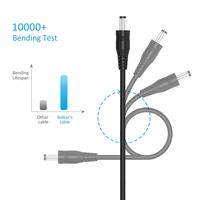 Cable de Alimentación de 5V CC, USB a CC 5.5*2.1mm, con 10 Puntas para Router, Luz LED, Mini Ventilador, Altavoz Bluetooth y Más Dispositivos de 5V