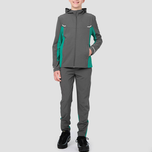 Wholesale Adult <b>Men</b> Custom Lightweight Hooded Casual Solid <b>Track</b> Suit Sets Outdoor Sport Full Zip <b>Jacket</b> - Product Image 5