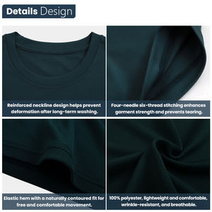 100% poliéster Jersey Quick-Dry Stretch transpirable Camiseta deportiva para hombre - Product Image 2