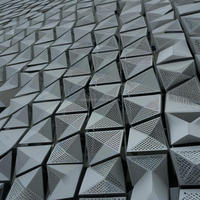 Panel jaring aluminium potongan Laser Modern untuk pelapis dinding eksterior & desain berongga pagar dengan kaca dan bahan batu