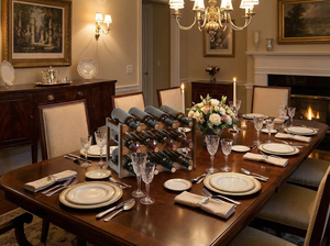 12-Bottle Wooden <b>Wine</b> <b>Rack</b>, 3-Tier Countertop Freestanding <b>Wine</b> Bottle Holder, Rustic Brown for saleem international - Product Image 2