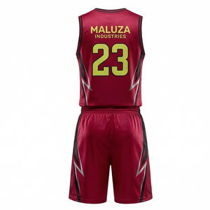 Conjunto de Pantalones Cortos y Camiseta de Baloncesto Premium, Transpirable, de Malla, de Secado Rápido, Uniforme de Entrenamiento para Equipo, MALUZA INDUSTRIES Elite - Product Image 3