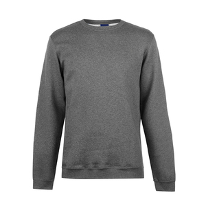 Sweat-shirt en coton tricoté uni à col rond pour homme, coupe classique, décontracté, manches longues, gris, automne - Product Image 1