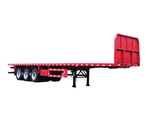 Jerry Vehicle 3 Axles 40FT Container Trailer Flat Bed Truck Trailer 20FT 40foot Container Flatbed Semi Trailer