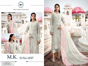 Salwar Kameez traditionnel en viscose, modal et soie, trois pièces, avec travail de pierres et de diamants, pour les fêtes du Nouvel An, Diwali, grandes tailles, mariage, 2024 - Product Image 3
