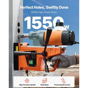 Trapano Magnetico Elettrico Portatile da 1550W, 2 Diametri di Foratura, 2922 Lbf, Velocità Variabile 0-500 RPM, Categoria Trapani Elettrici - Product Image 2
