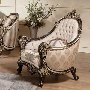 Ensemble de canapés de luxe classique en bois blanc et noir, avec rembourrage en mousse, pour salon d'appartement, design traditionnel, sectionnel en forme de L, style Post-Ranch - Product Image 5