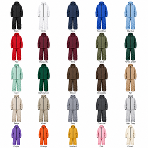 Traje de esquí personalizado al por mayor, impermeable, transpirable, elástico, con cremallera, conjunto de chaqueta y pantalones para snowboard, OEM, ODM, marca privada, invierno - Product Image 5