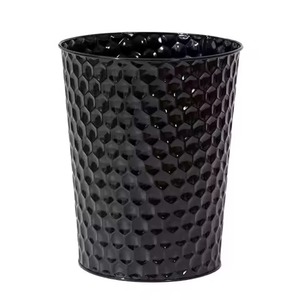 Cubo de Almacenamiento Cilíndrico Ecológico Moderno con Diseño Decorativo de Patrón de Trigo, Cubo de Basura para Interiores/Exteriores con Diseño de Parte Superior Abierta - Product Image 3