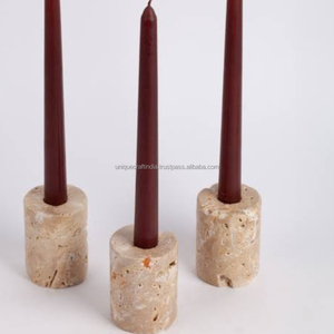 เชิงเทียนปริซึม Aura ที่วางเทียนหินอ่อนรูปทรงเรขาคณิตทำด้วยมือทันสมัยสำหรับการตกแต่งภายในและตกแต่งโต๊ะอย่างมีสไตล์ - Product Image 5