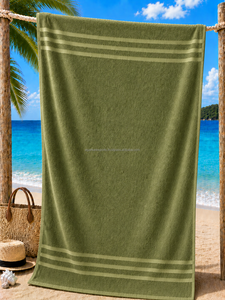 Luxury Custom 500 GSM Thick Fluffy Soft Terry Dobby Bordered Checkered Rectangle <b>Bath</b> Towel <b>Set</b> 100% Cotton Eco-Friendly - Product Image 4