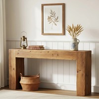 Robuster Eisen-Konsolentisch mit Spiegeleffekt, Modernes Rustikales Design für Wohnzimmer, Eingangsbereich, Foyer und Hotelgebrauch