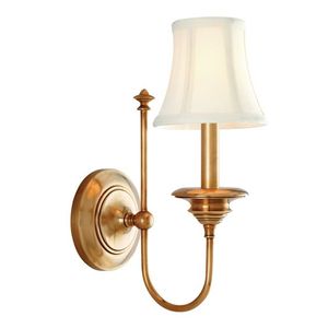 Metal Wave Antique Brass Cone <b>Wall</b> Lamp Contemporary Easy to Install and Maintain Model 10332 for <b>Bedside</b> <b>Lighting</b> - Product Image 4