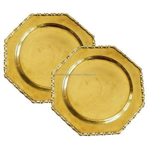 Abeille En Relief Conception Chargeur Plaque Forme Ronde Dernier Style Plat De Service Disque En Métal Vente Chaude En Gros Servir Plaque De Charge - Product Image 3