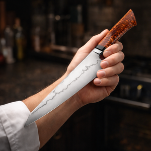 Cuchillo de Chef Vintage de Acero al Carbono de Alta Calidad con Mango de Madera para Mano Derecha, Profesional para Cocina, Venta al por Mayor de Fábrica - Product Image 2