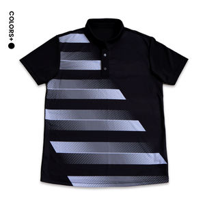 Deportes personalizados para hombres para camiseta Polo transpirable y de secado rápido 100% poliéster Jersey con patrón de impresión - Product Image 1