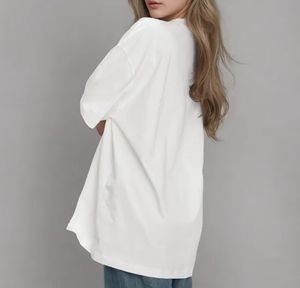 เสื้อยืดคอกลมโอเวอร์ไซส์ผ้าฝ้าย 100% ถักนิตติ้ง สวมใส่สบาย ระบายอากาศได้ดี เป็นมิตรกับสิ่งแวดล้อม เหมาะสำหรับฤดูร้อน เสื้อยืดผู้ชาย - Product Image 5