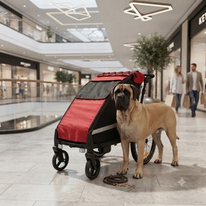 Poussette/remorque pliable pour grand chien en alliage d'aluminium KS-6200 OEM/ODM, suspension indépendante, capacité maximale 45-50 kg - Product Image 1