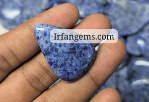 Piedra de Jaspe Azul con Manchas 100% Natural - Cabujón de Jaspe con Manchas de Alta Calidad, Gema Suelta para la Elaboración de Joyería, Cristal de Jaspe - Product Image 4
