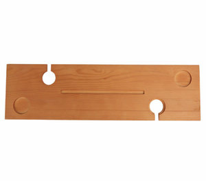 Porte-accessoires de bain en teck massif avec support pour tablette et porte-vin - Product Image 3