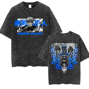 เสื้อยืดพิมพ์ลายการ์ตูนญี่ปุ่นรูปปลาคุณภาพสูงแบบสั่งทำพิเศษ ทรงโอเวอร์ไซส์ สไตล์สตรีทแวร์ ทรงหลวม ผู้จัดจำหน่าย - Product Image 1