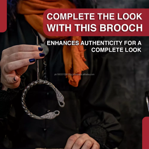 Vente en gros de épingle de cape Viking en fer forgé à la main fermoir épingle de sûreté épingle d'épaule broche femmes médiéval Vintage - Product Image 4