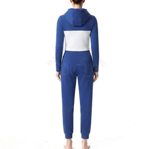 Ensemble de survêtement court d'hiver pour femme, 100 % coton, léger, séchage rapide, 2 pièces, décontracté, tendance, tenue assortie, streetwear, vente en gros - Product Image 2