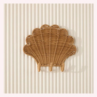 Platos Decorativos de Pared de Ratán Modernos Art Deco Ecológicos Hechos a Mano, Color Personalizado, Paquete Multipieza para un Hogar Sostenible