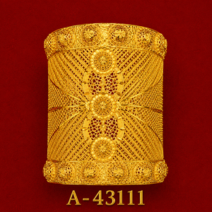 Luxury Trendy Geometric Wide Zinc Alloy Gold Plated Zircon Cuff Bangles | Dubai Style Ethnic Bridal Jewelry A-43109 - Product Image 5