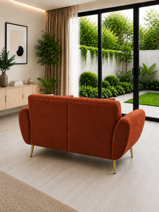 Sofá Moderno Esmeralda 221 ROMA Terracota, Conjunto de 221 Plazas para Sala de Estar, Apartamento, Hotel, Muebles de Tela Ecológicos Personalizados - Product Image 4