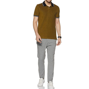 เสื้อโปโลชายสีแดง แขนครึ่งตัว ขายส่ง คุณภาพสูง ผ้าฝ้าย 100% เทคนิคการปัก ระบายอากาศได้ดี ผ้าถักเรียบ สีพื้น - Product Image 6
