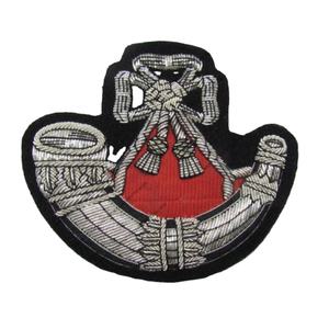 Insignia bordada a mano Infantería ligera Bordada Bullion blazer Insignia Plata - Product Image 1