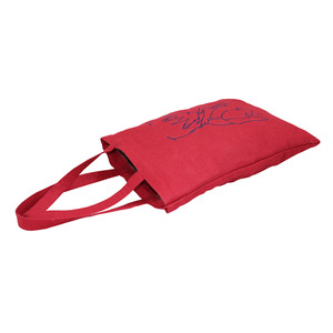 Bolsa de Compras Reutilizable de Juco, Ecológica, Ligera, con Asa Mediana Larga, Color Rojo, con Impresión de Letras Personalizada, de Tokra Impex - Product Image 4
