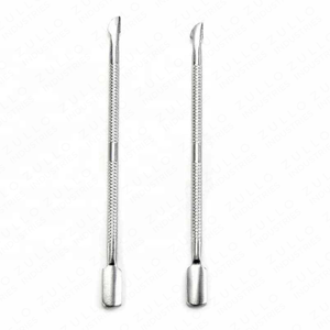Pousse-cuticules professionnel en acier inoxydable, outil de manucure et pédicure avec double extrémité grattoir et embout de nettoyage des ongles - Product Image 5
