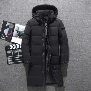 2023 hiver hommes doudoune de haute qualité épais thermique imperméable longue Parka manteau hommes blanc duvet de canard à capuche veste 5XL-Bl - Product Image 1