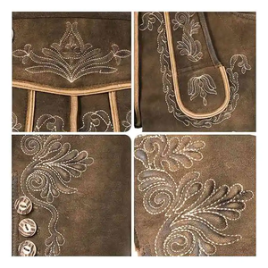 Lederhosen para hombre del Oktoberfest alemán – Traje tradicional bávaro para el festival de la cerveza con tirantes ajustables - Product Image 4